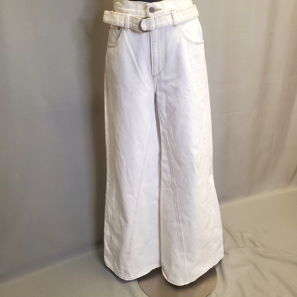 Urban Outfitter Beige Cullote Jeans Extra Wide Leg in size 12 - Picture 7 of 8